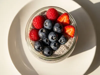 Chia pudding with berries