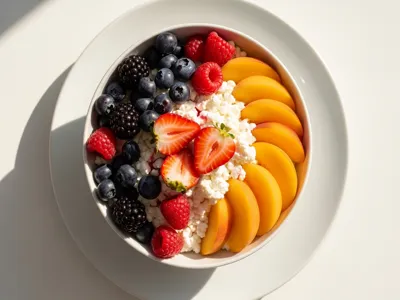 Cottage cheese fruit bowl