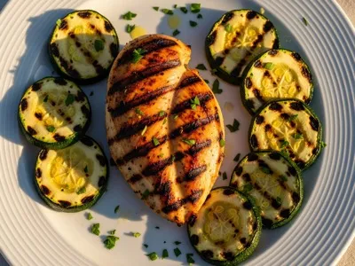 Grilled protein with roasted vegetables — GLP Flow