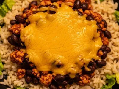 Lean ground beef stir-fry with rice and vegetables — GLP Flow
