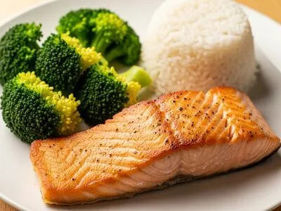 Baked salmon with rice — GLP Flow